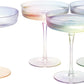 Iridescent Ribbed Champagne Colored Cocktail Glasses - by The Wine Savant