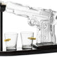 Clear Pistol Decanter Set - by The Wine Savant by