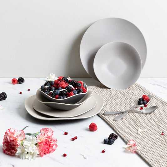 Curve Dinner Set Dove by Bamboozle Home