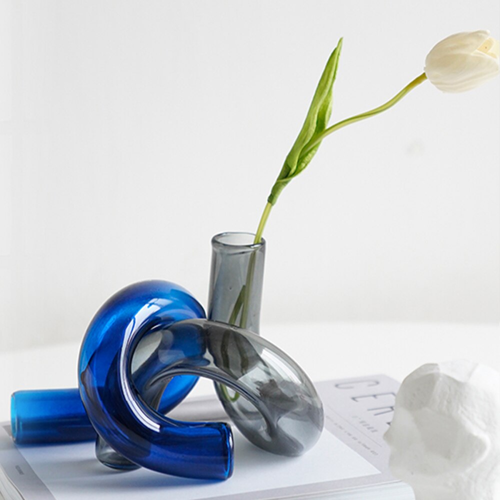 Glass Decoration Flower Vase by Blak Hom