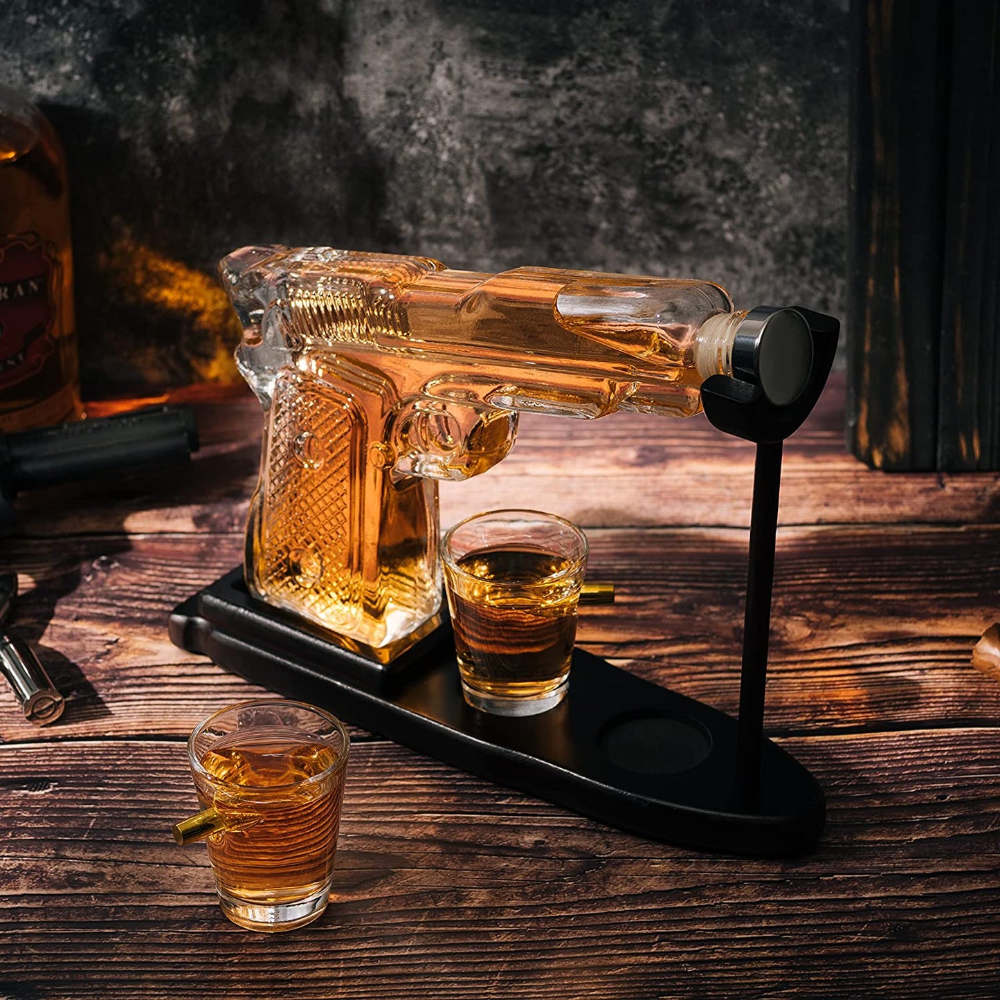 Clear Pistol Decanter Set - by The Wine Savant by