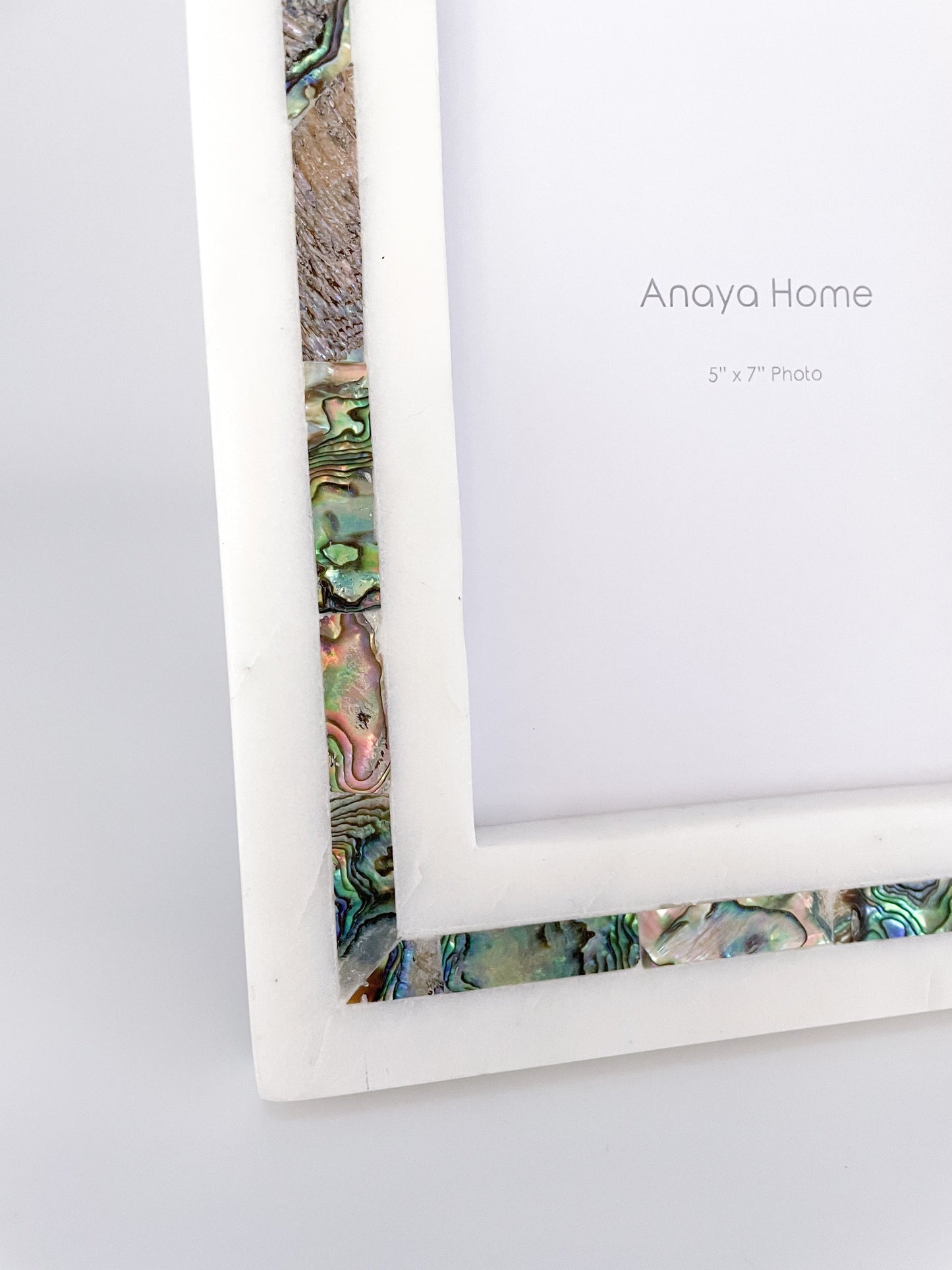 Rainbow Mother of Pearl White Marble Picture Frames by Anaya