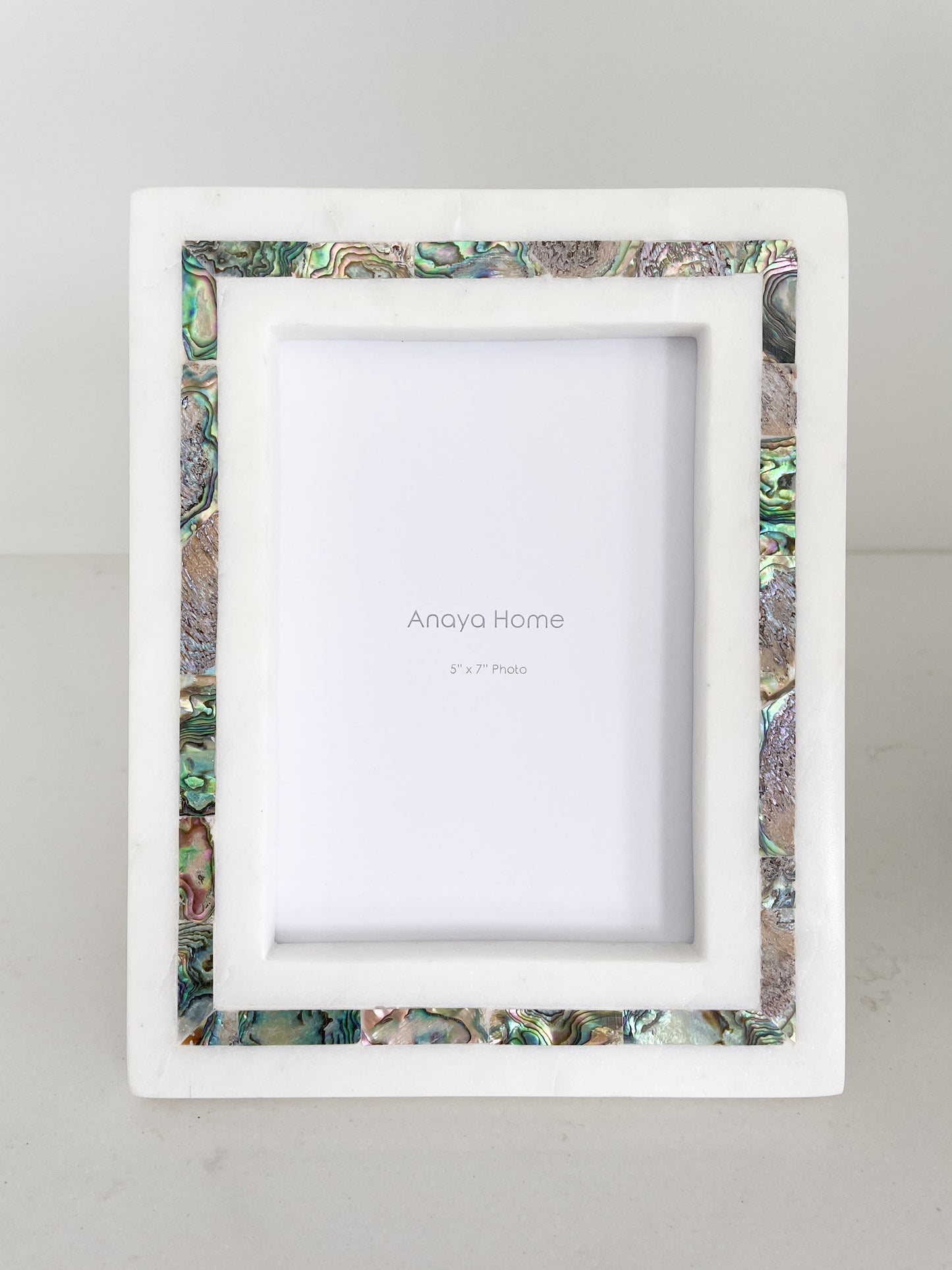 Rainbow Mother of Pearl White Marble Picture Frames by Anaya