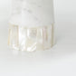 White Marble Cake Stand with Mother of Pearl Inlay by Anaya