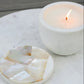 White Mother of Pearl Lemongrass Candle by Anaya