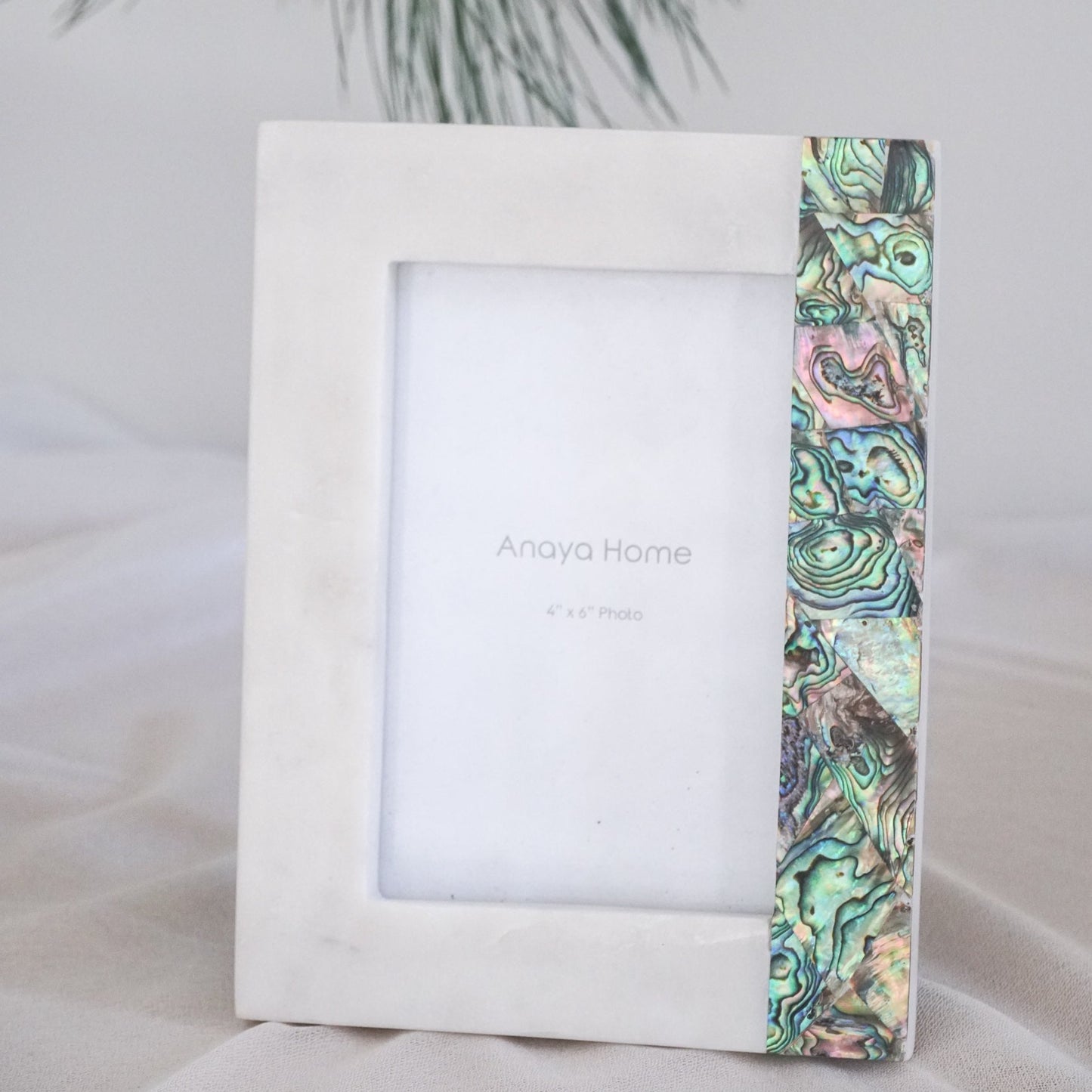 Rainbow Mother of Pearl White Marble Picture Frames by Anaya