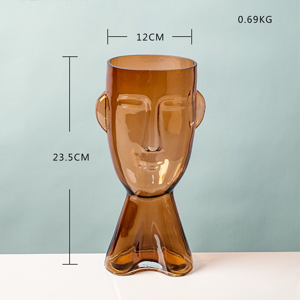 Abstract Human Face Glass Flower by Blak Hom