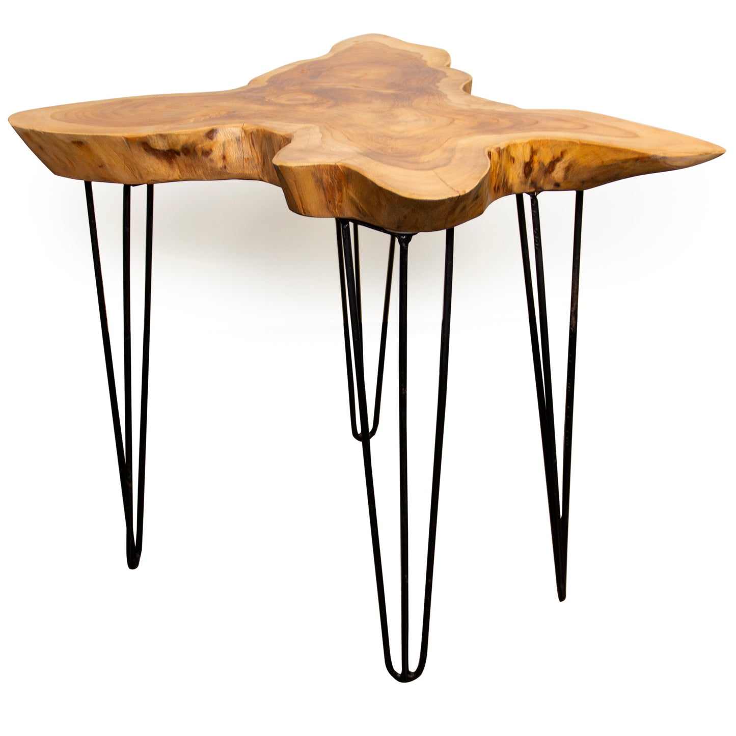 Teak Wood Organic Slab Accent Table by Andaluca Home