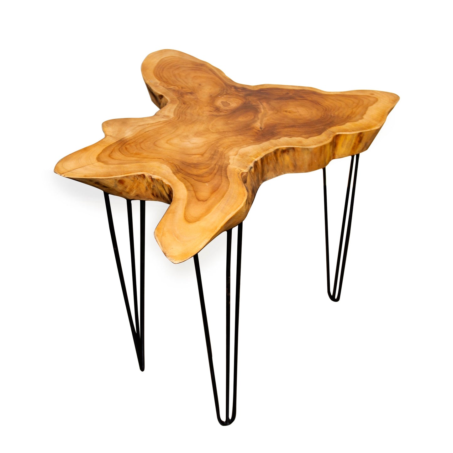 Teak Wood Organic Slab Accent Table by Andaluca Home