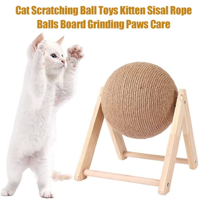 Cat Scratcher - Ball w/ Wood Frame by GROOMY