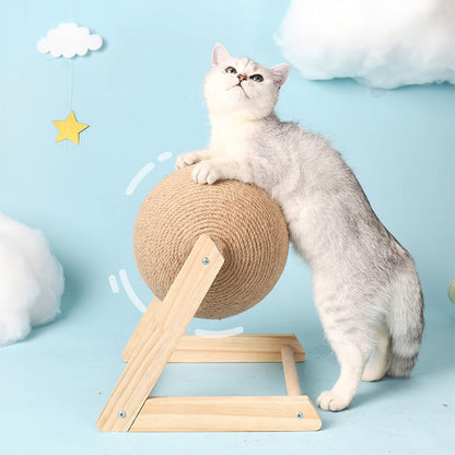 Cat Scratcher - Ball w/ Wood Frame by GROOMY