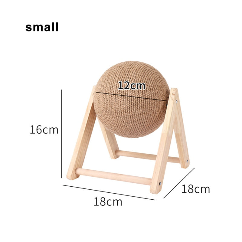 Cat Scratcher - Ball w/ Wood Frame by GROOMY