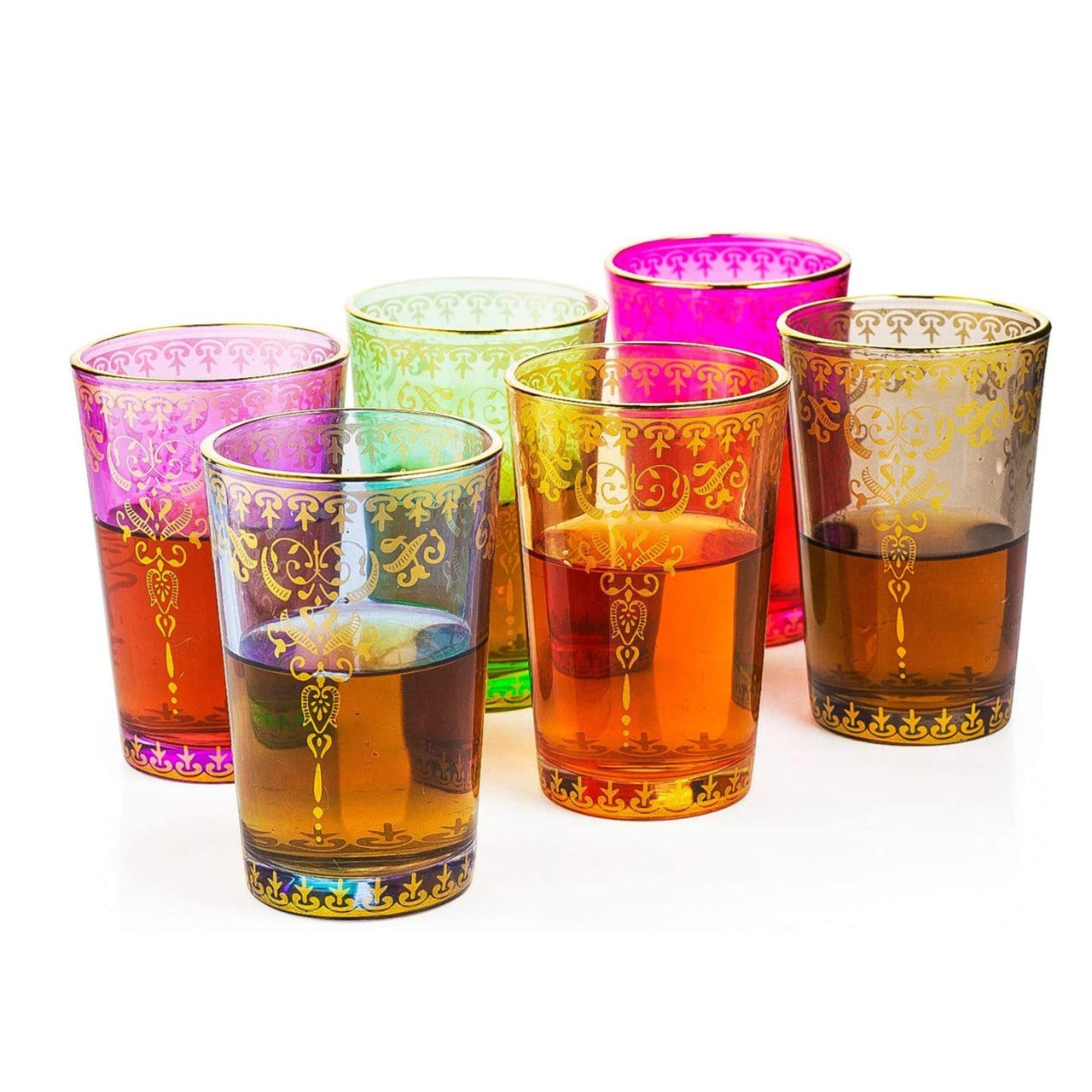 Moroccan Glasses Artisan Hand-Made 6 oz (Set of 6) - by The Wine Savant