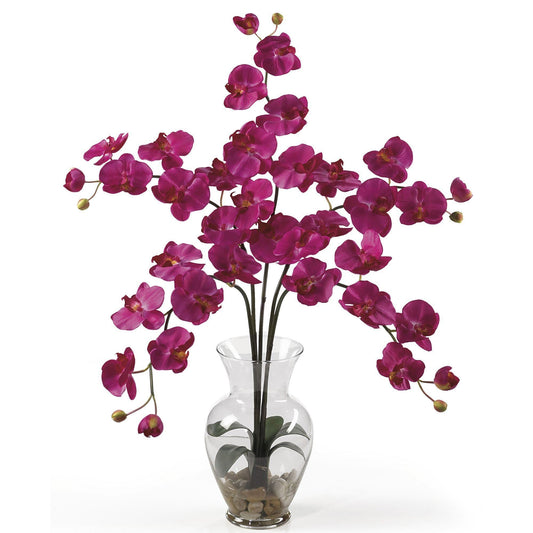 Phalaenopsis Liquid Illusion Silk Flower Arrangement by Nearly Natural