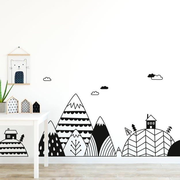 Scandinavian Mountains and Hills Wall Sticker by Faz