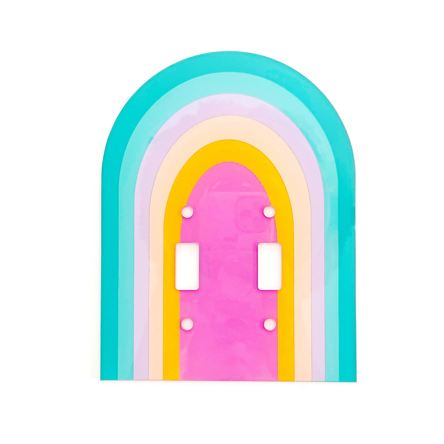 Rainbow double switch plate by Kailo Chic