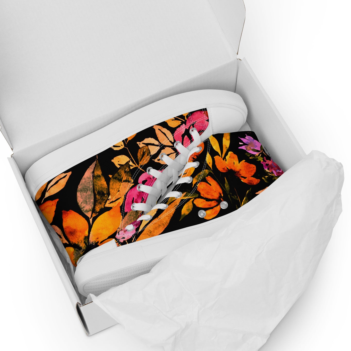 Signature Floral (Men’s High Top Canvas shoes)