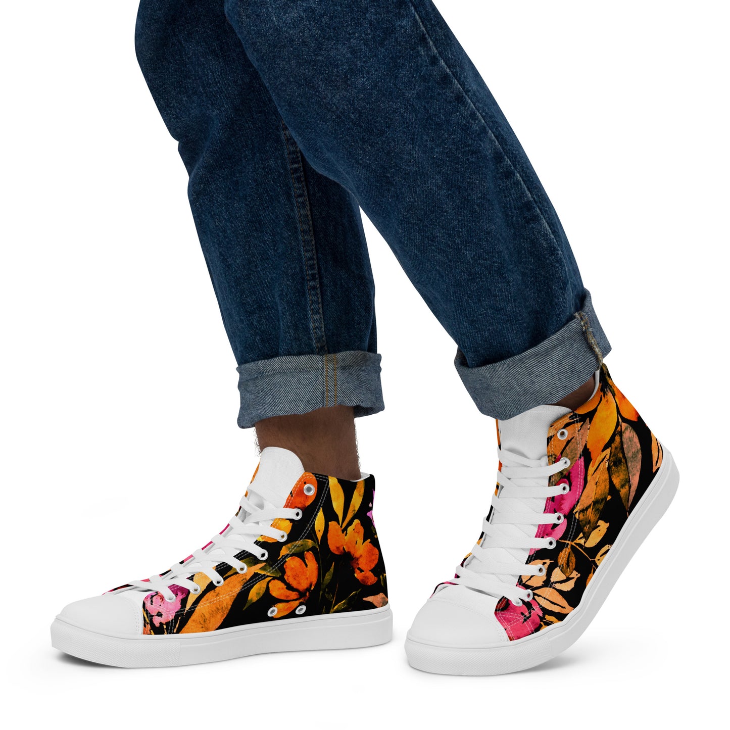 Signature Floral (Men’s High Top Canvas shoes)