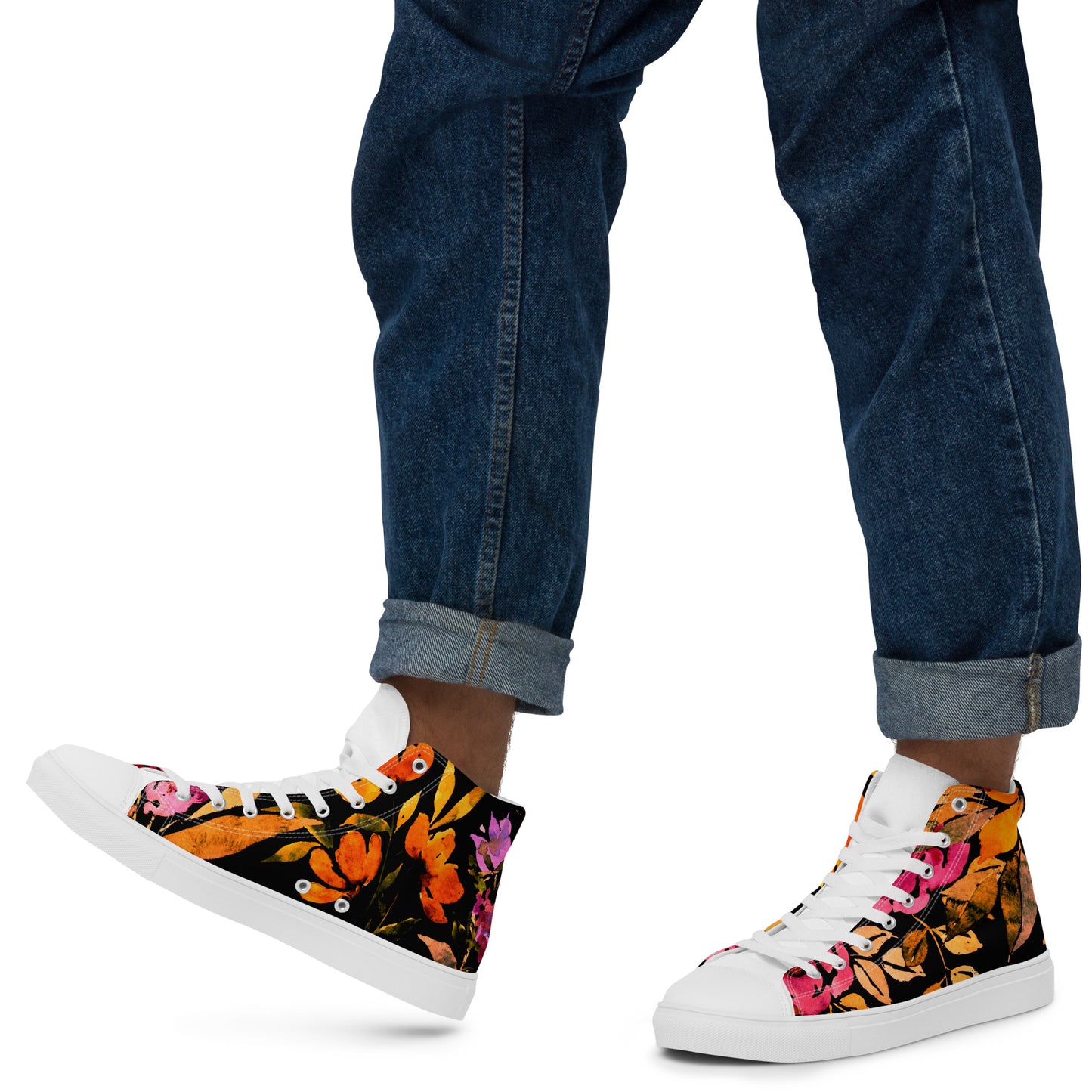 Signature Floral (Men’s High Top Canvas shoes)