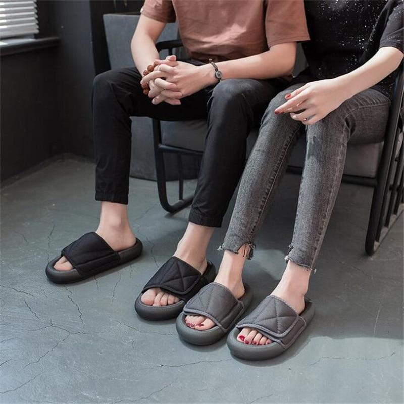 Oversized Velcro Slippers by White Market