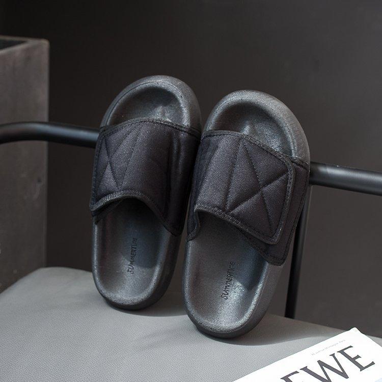 Oversized Velcro Slippers by White Market