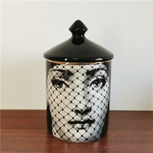 Classic Face Candle Holder / Jewelry Box by White Market